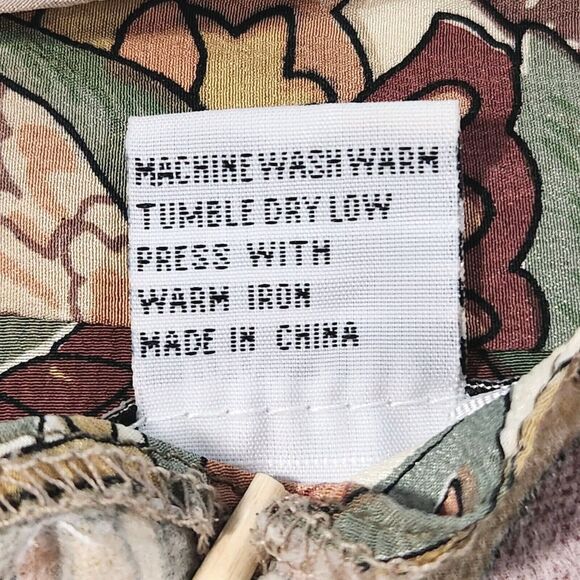 Vintage DELUXE 100% Silk Womens Chinese Style Blouse Brocade Knot Closure Floral - Picture 9 of 13